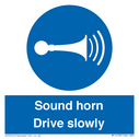 sound-horn-drive-slowly-warehousing-and-delivery-sign~